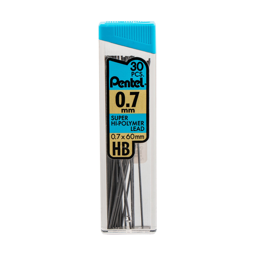 Super Hi-Polymer Lead Refills, 0.7mm Medium, HB, 30 Pieces