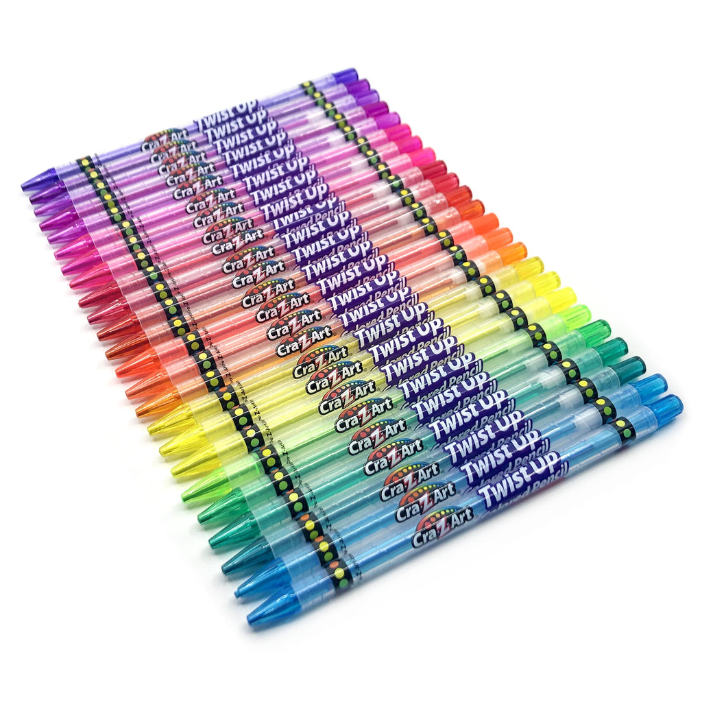 Cra-Z-Art Neon Twist up Colored Pencils, 24 Count Multicolor, Beginner, Child to Adult