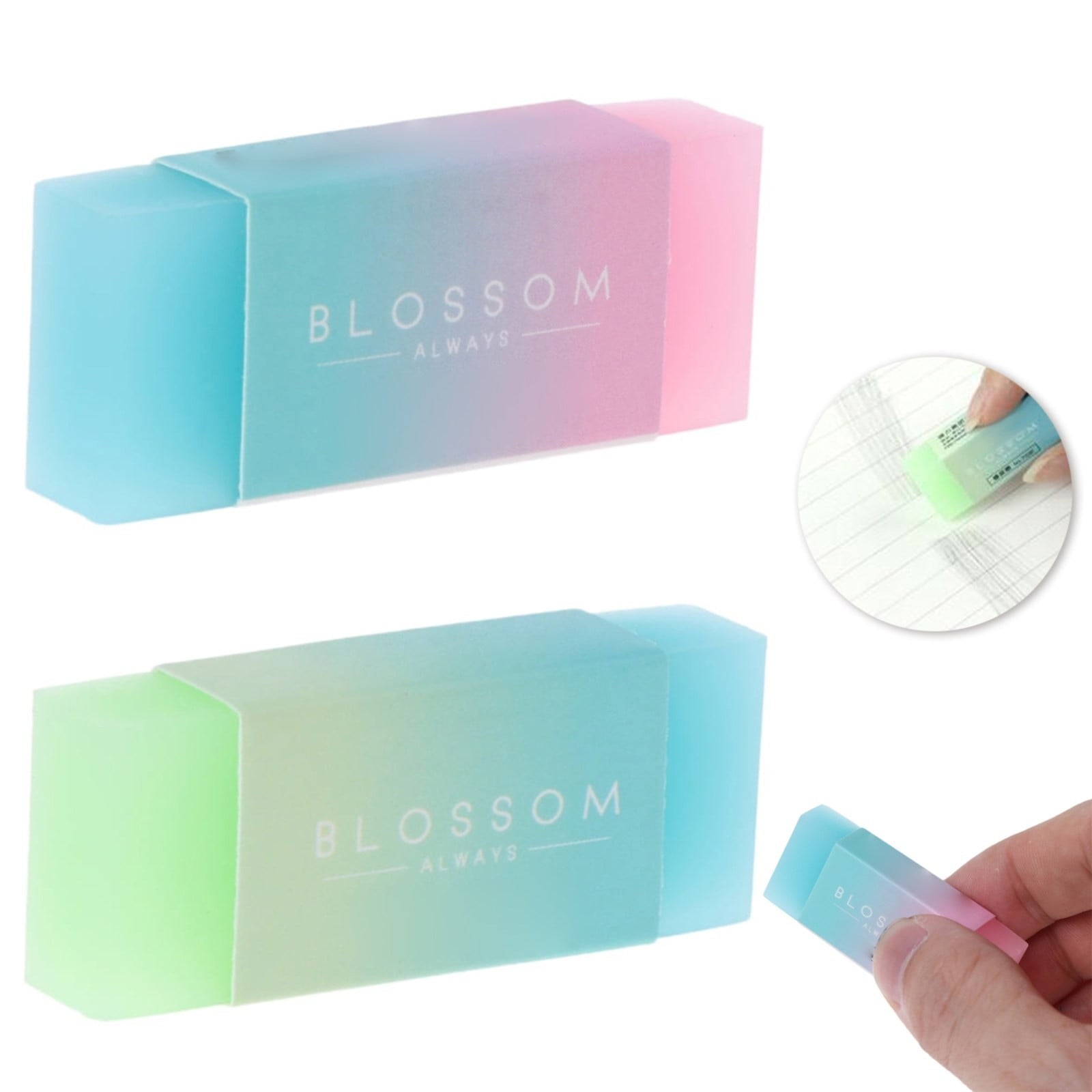 Eraser Yxwen Soft And kī-ds' Erasers: Flexible Cube Shaped Rubber Pencil Erasers In Cute Assorted Colors For Scho-ǒl And Art Activities Perfect For Little Hands