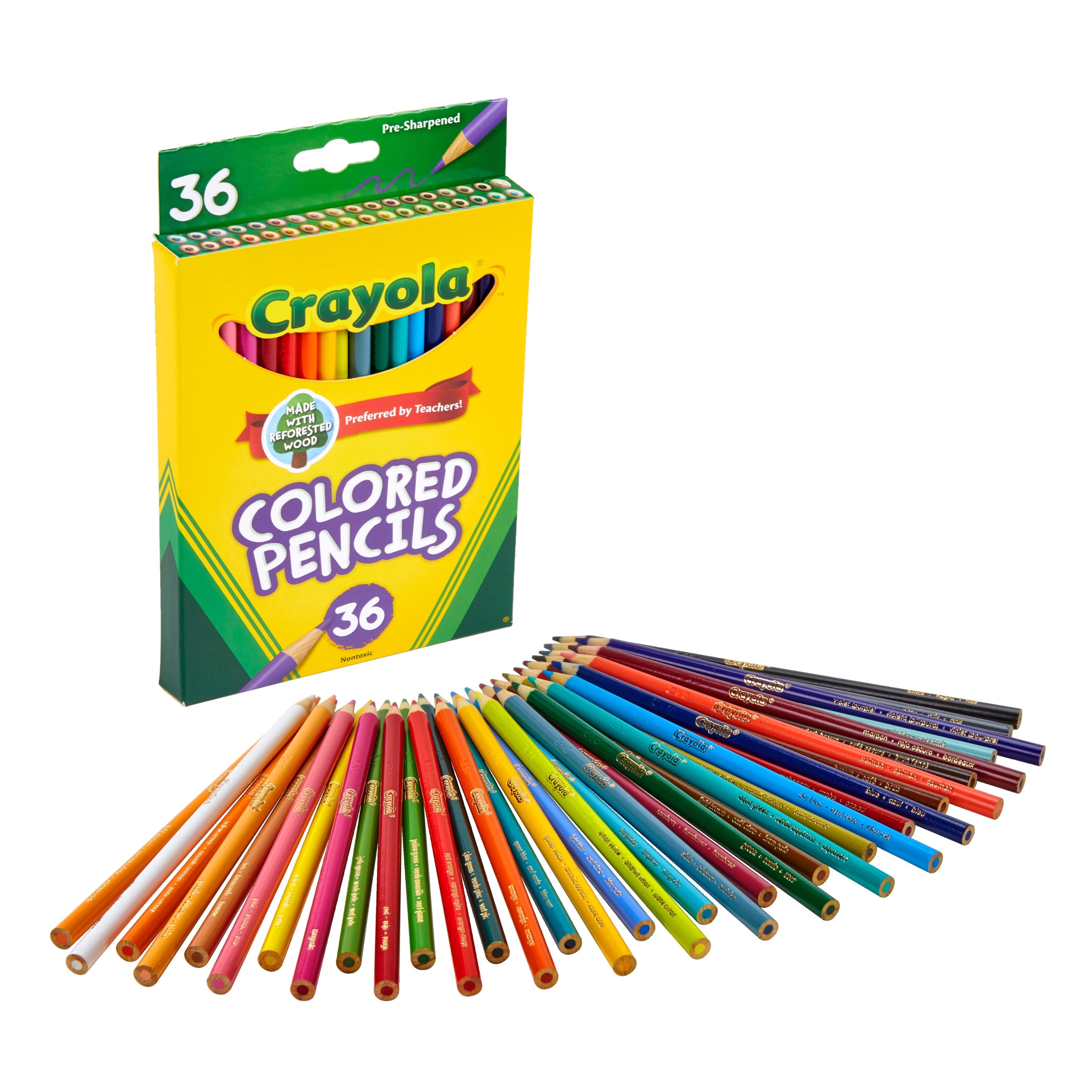 Crayola Colored Pencil Set, 36 Ct, Arts & Crafts, School Supplies, GIfts for Kids and Artists