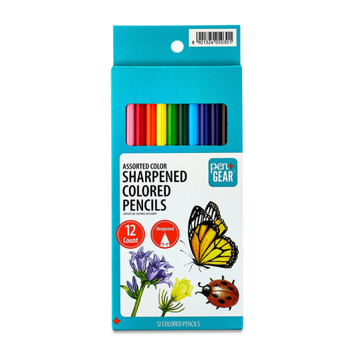 (4 pack) Pen+Gear Sharpened Colored Pencils, Assorted Colors, 12 Count