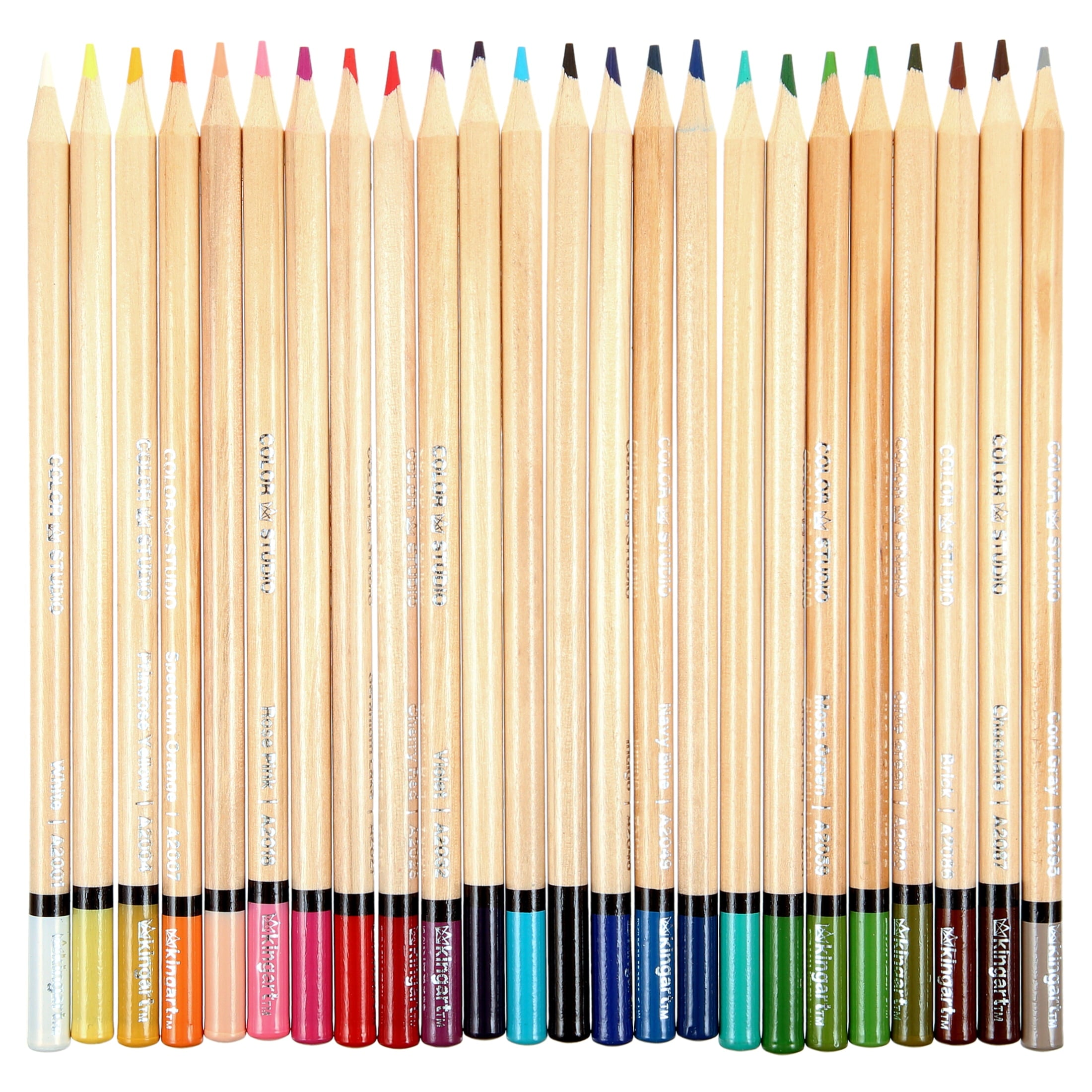 KINGART Soft Core Colored Pencils Set of 24 Unique Vibrant Colors