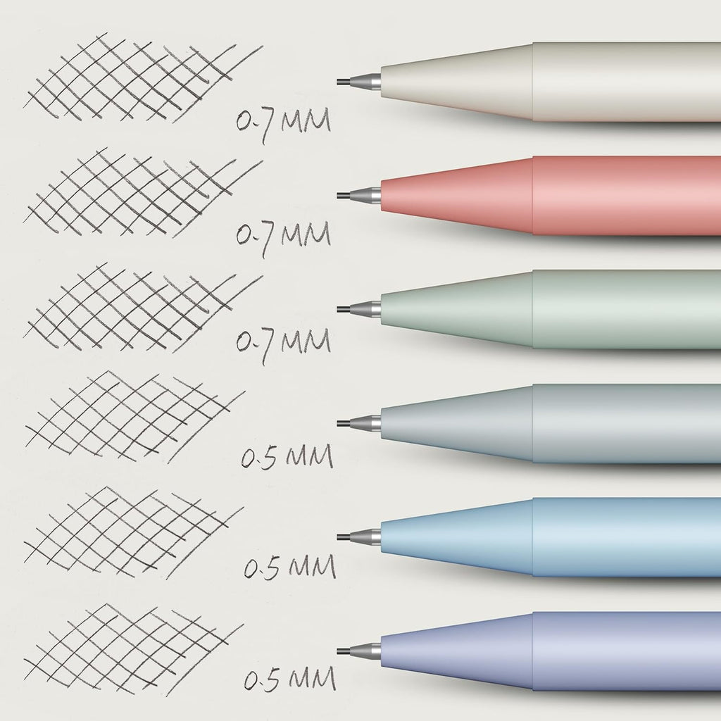 Mr. Pen- Pastel Mechanical Pencil Set with Lead Refills & Erasers, 6 Pack, 2 Sizes, 0.5 & 0.7mm, Aesthetic Mechanical Pencils Set
