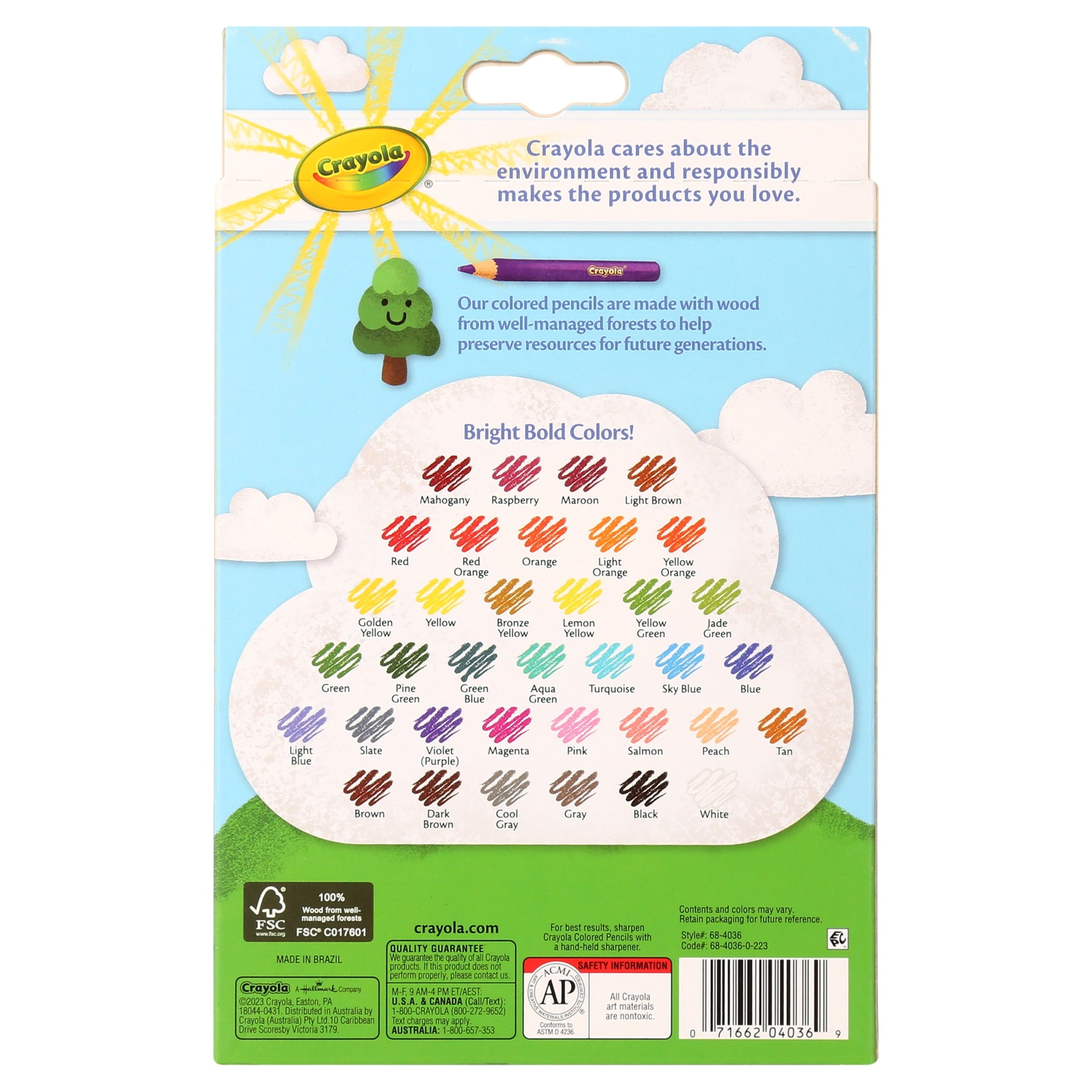 Crayola Colored Pencil Set, 36 Ct, Arts & Crafts, School Supplies, GIfts for Kids and Artists