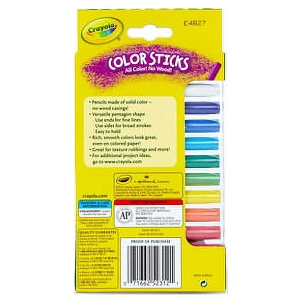 Crayola Color Sticks Colored Pencil Set, 12-Colors