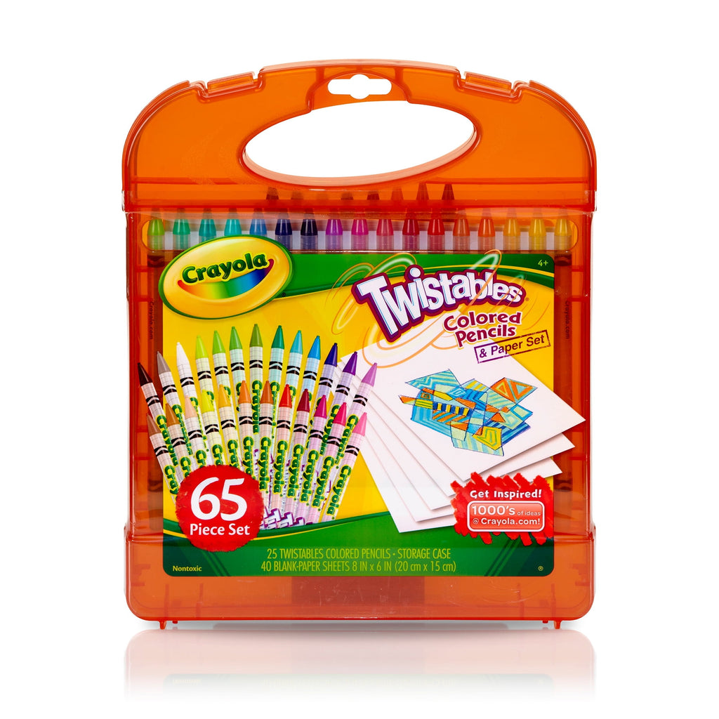 Crayola Twistables 25 Colored Pencils Set with Paper, Toys & Crafts, Art Set, Gift for Kids