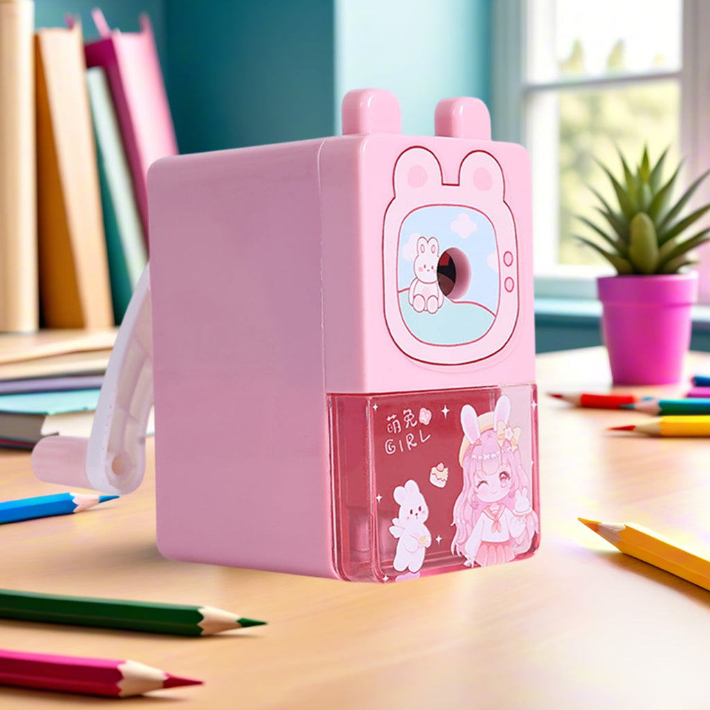 weibbin Cute Pencil Sharpener, Classroom, Home - Manual Sharpener for Colored Pencils, Supplies, Stationery Gifts